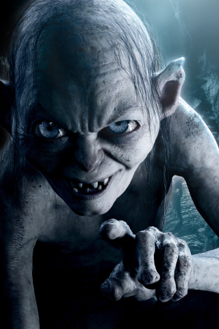 Das The Hobbit An Unexpected Journey - Gollum Wallpaper 320x480