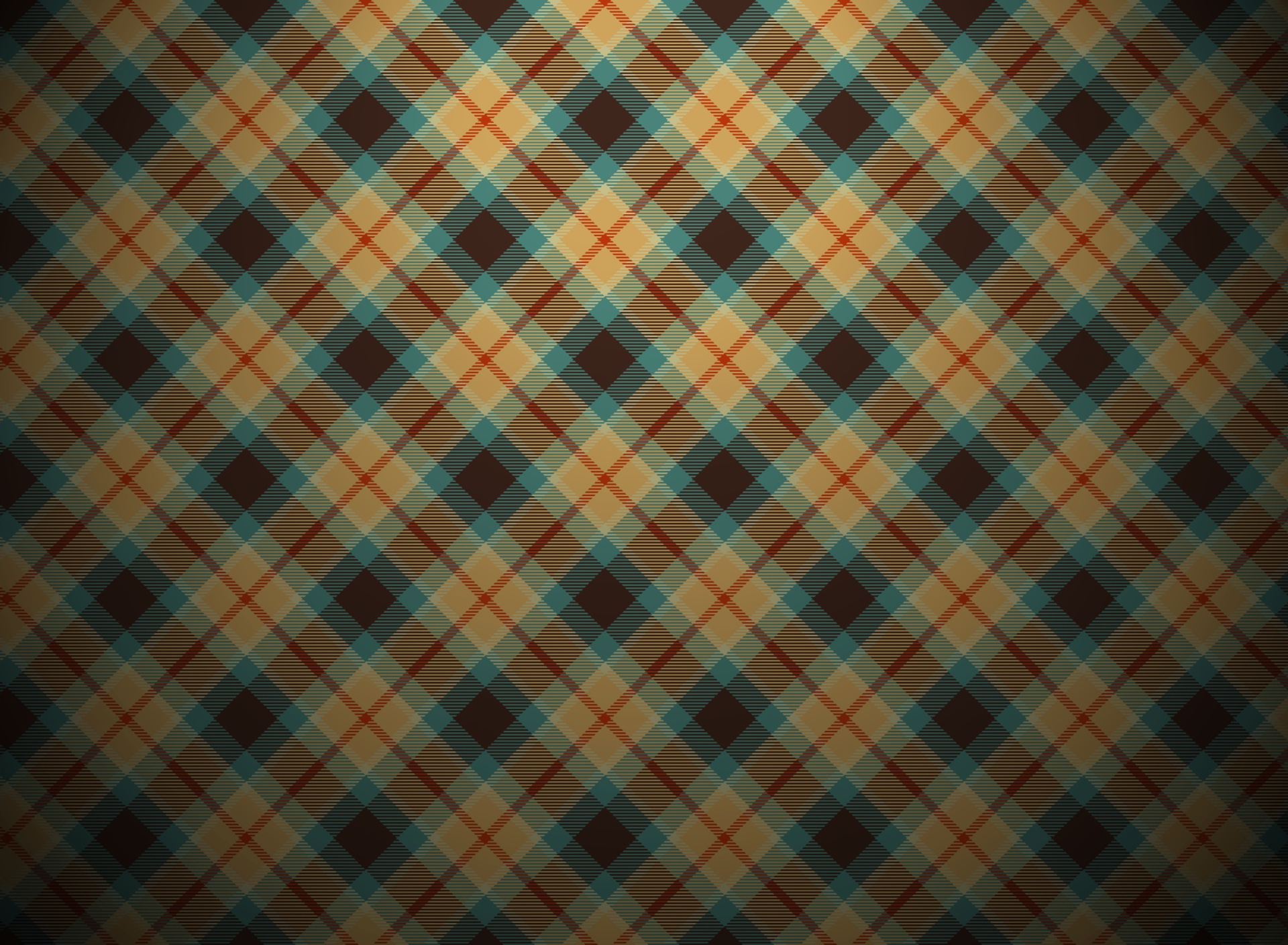 Обои Blue And Orange Plaid Pattern 1920x1408