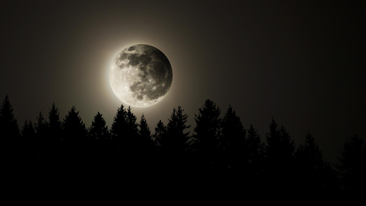 Das Full Moon Time Wallpaper 1280x720