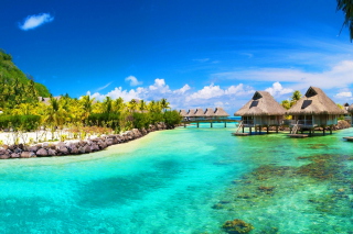 Hotel In Caribbean Sea Background for Android, iPhone and iPad