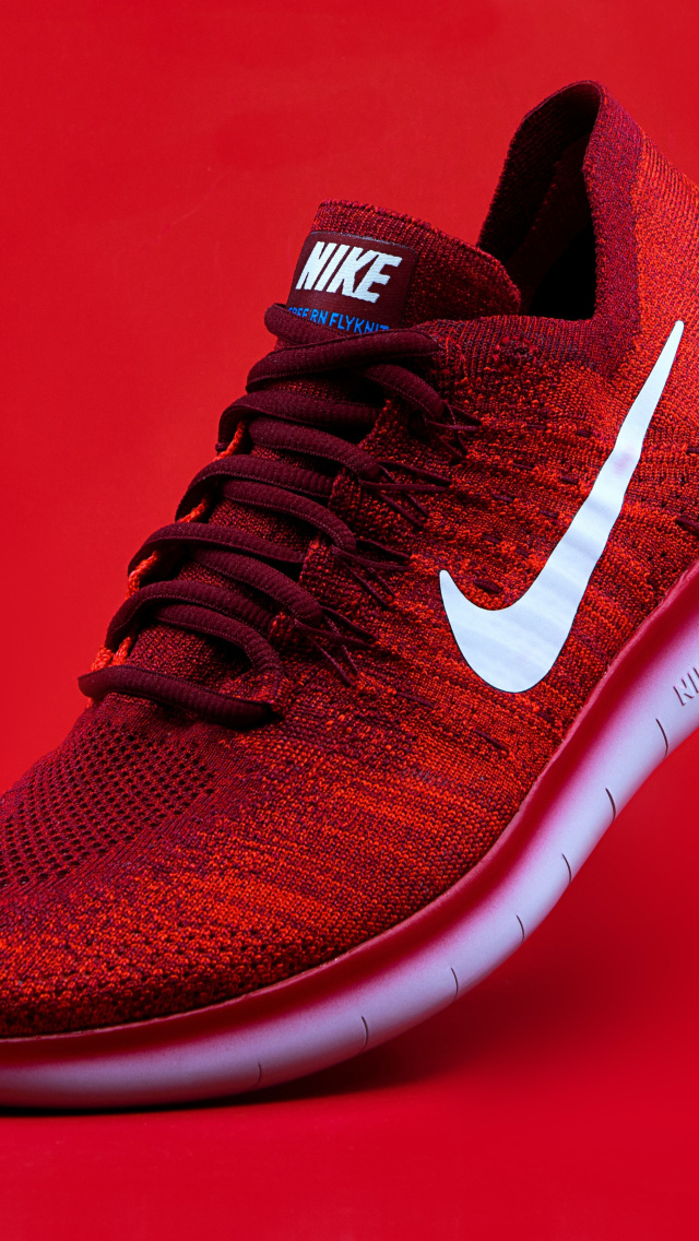 Red Nike Shoes wallpaper 640x1136