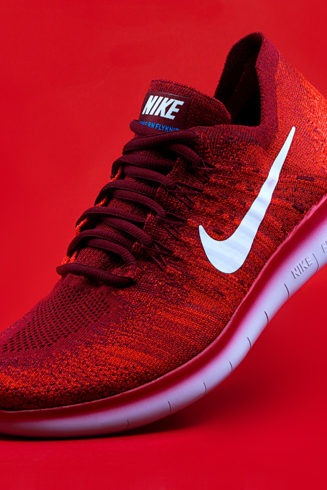 Red Nike Shoes wallpaper 640x960
