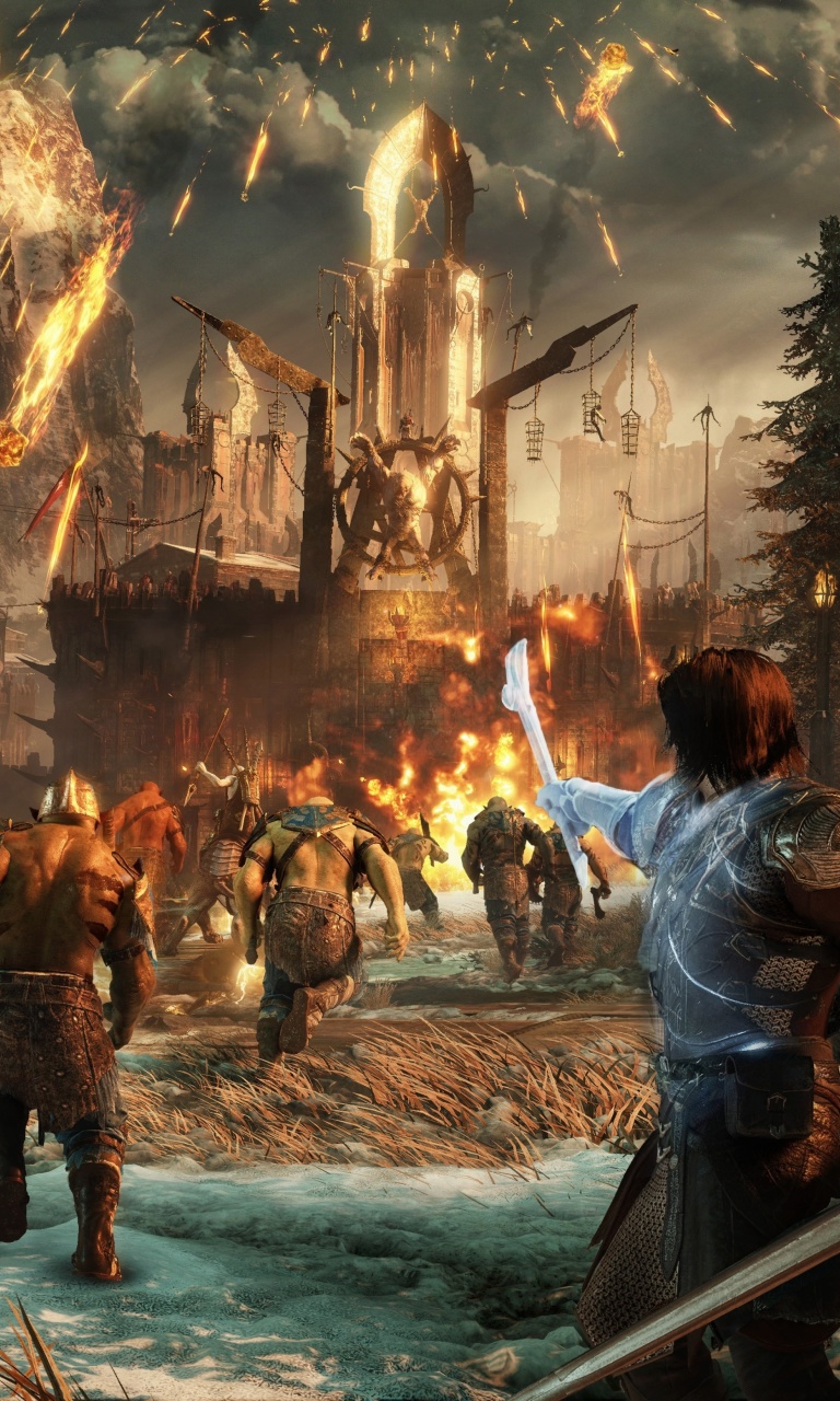 Das Middle earth Shadow of War Wallpaper 768x1280