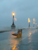 Sfondi Embankment during the hurricane 132x176