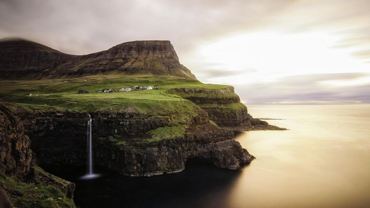 Screenshot №1 pro téma Gasadalur west side Faroe Islands 1280x720