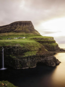 Das Gasadalur west side Faroe Islands Wallpaper 132x176