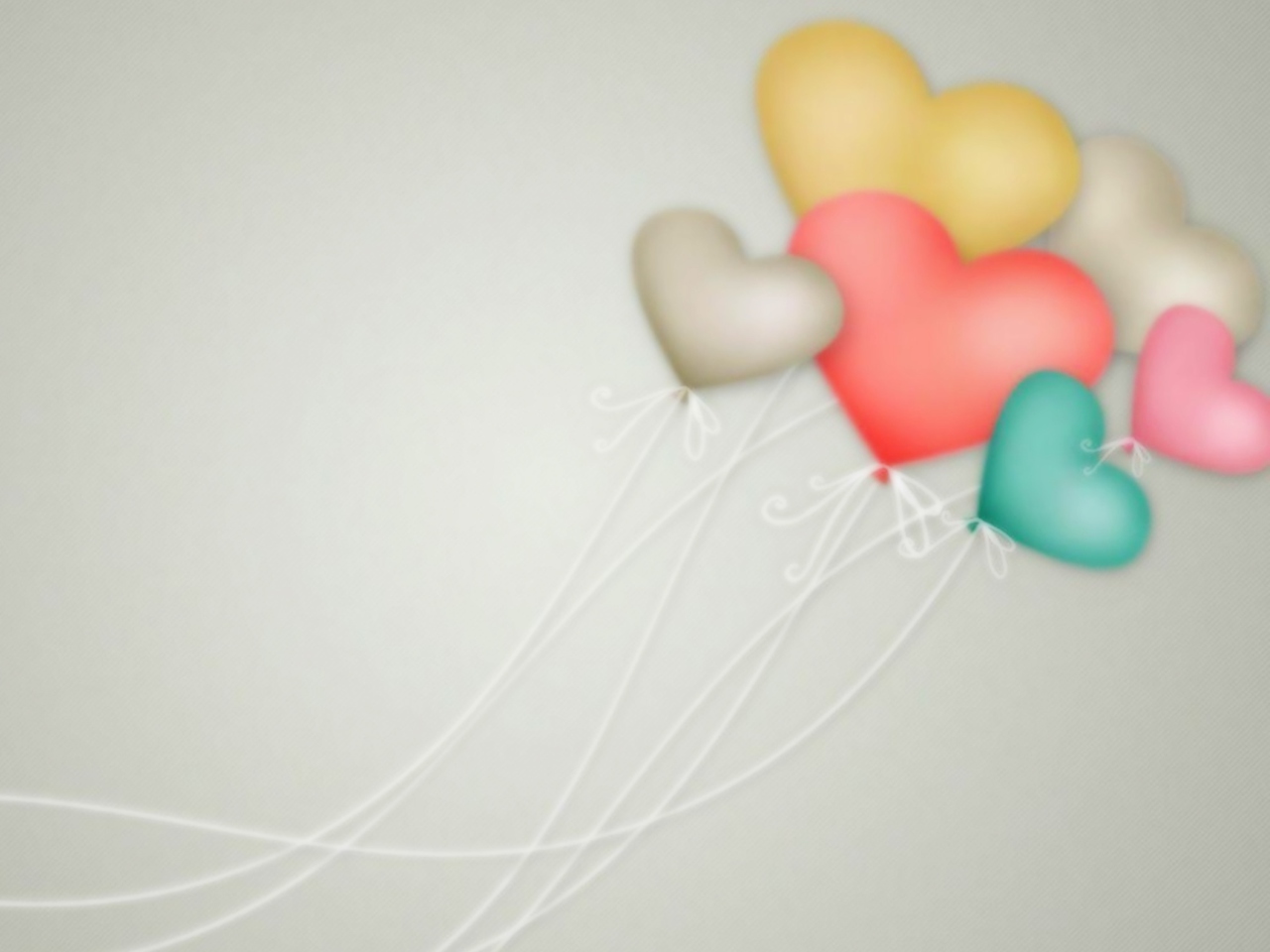 Fondo de pantalla Heart Balloons 1280x960