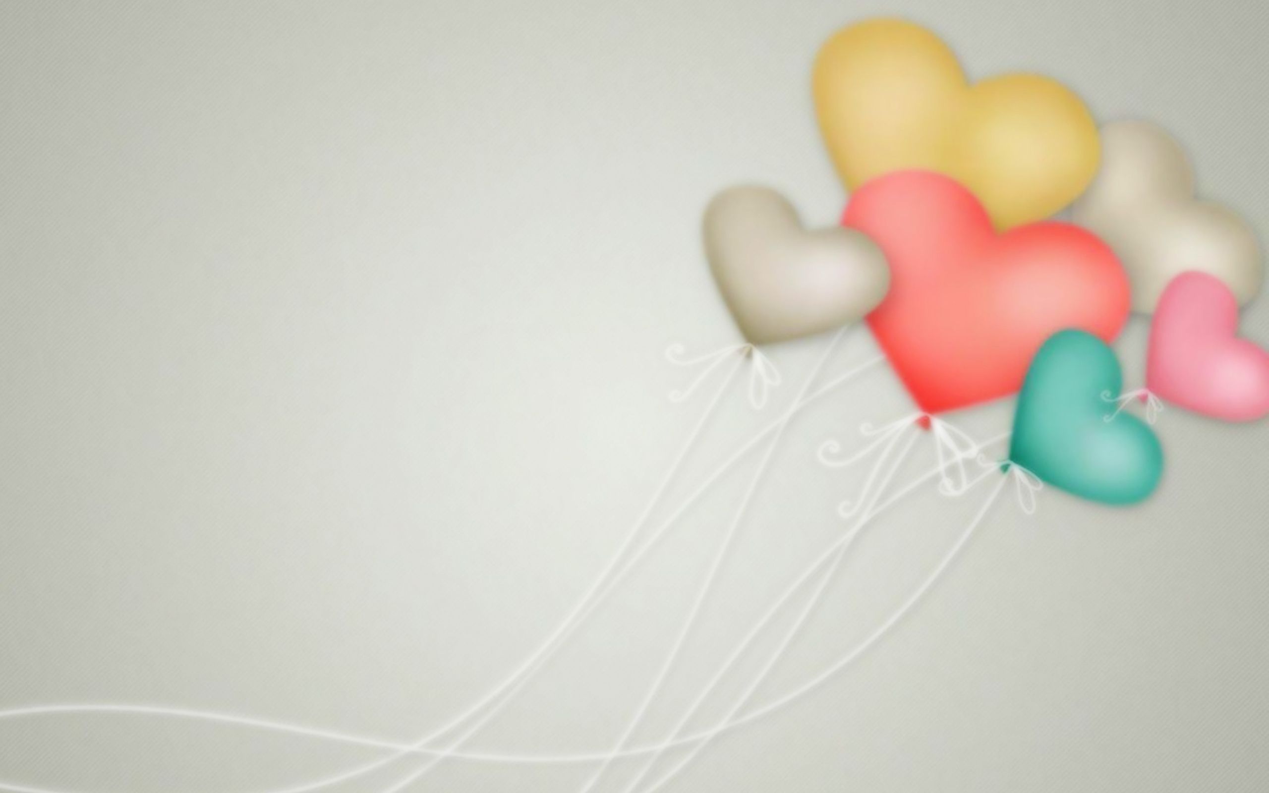 Fondo de pantalla Heart Balloons 2560x1600