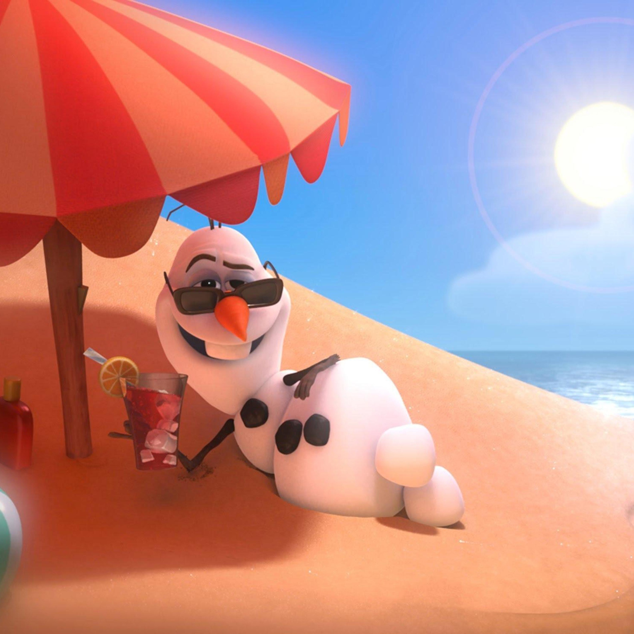 Sfondi Disney Frozen Olaf Summer Holidays 2048x2048