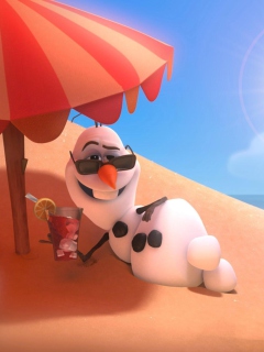 Disney Frozen Olaf Summer Holidays wallpaper 240x320