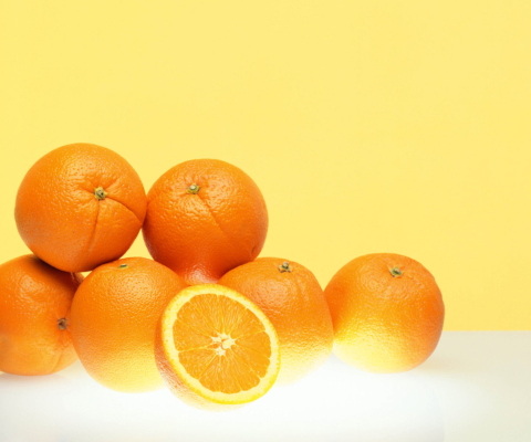 Das Fresh Oranges Wallpaper 480x400