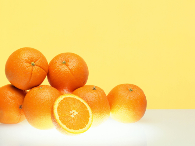 Das Fresh Oranges Wallpaper 640x480