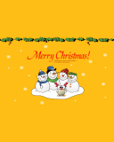 Snowmen Wish You Merry Christmas screenshot #1 128x160
