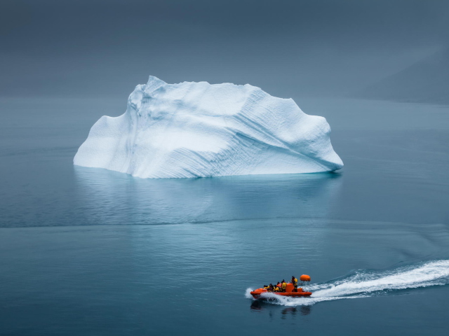 Greenland Iceberg Lifeboat wallpaper 640x480