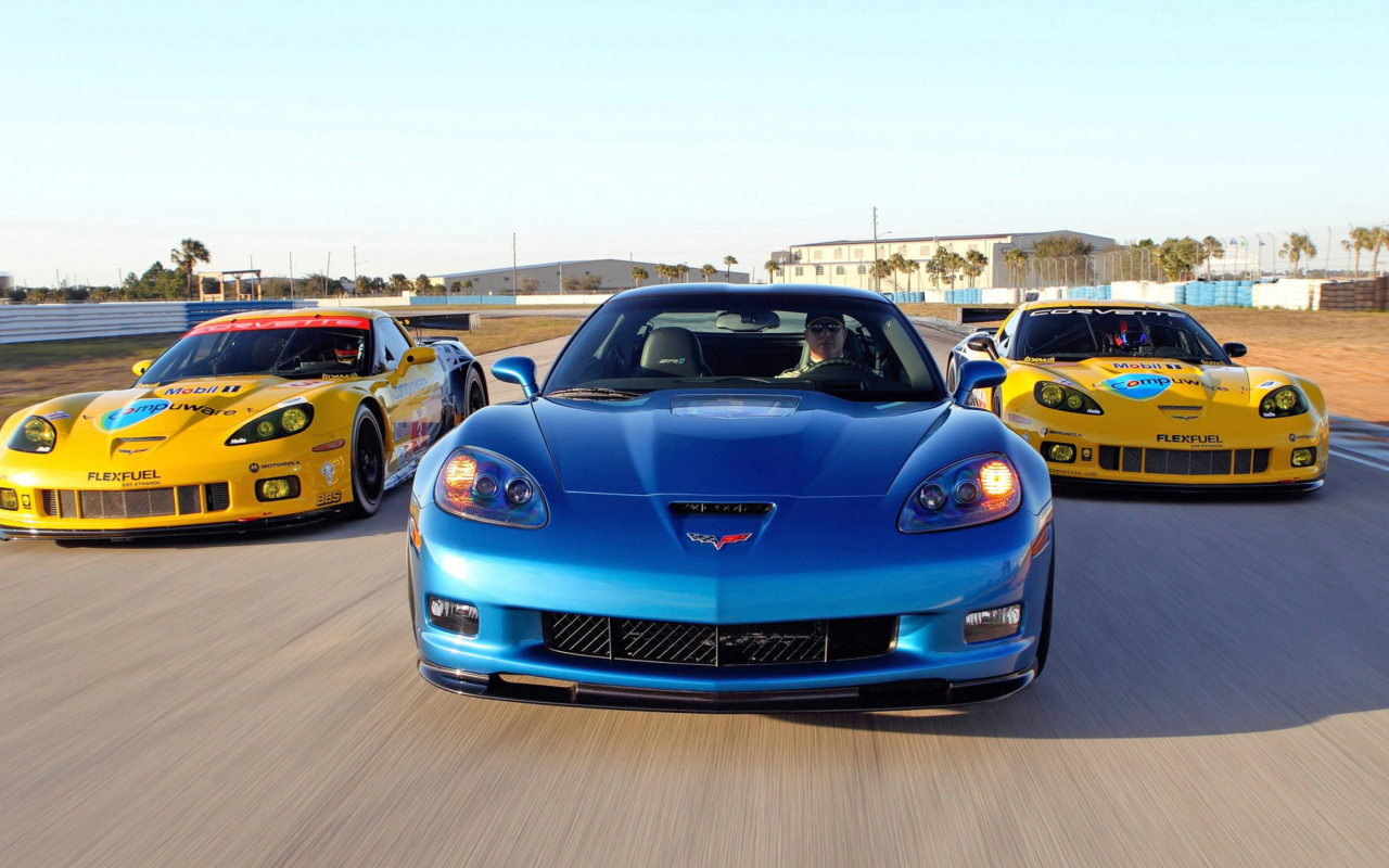 Fondo de pantalla Corvette Racing Cars 1280x800