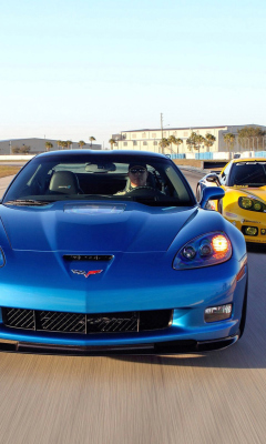 Fondo de pantalla Corvette Racing Cars 240x400