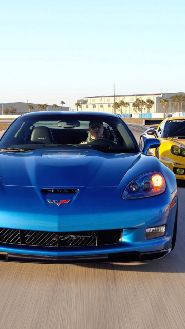 Fondo de pantalla Corvette Racing Cars 360x640
