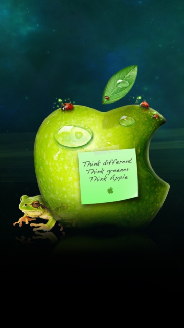Funny Apple Logo wallpaper 360x640