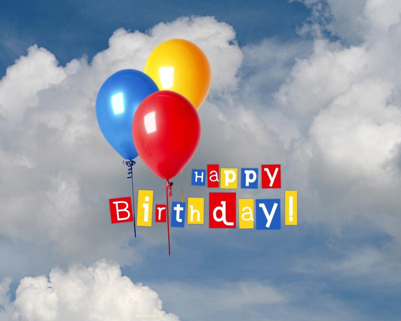 Das Happy Birthday Balloons Wallpaper 1280x1024