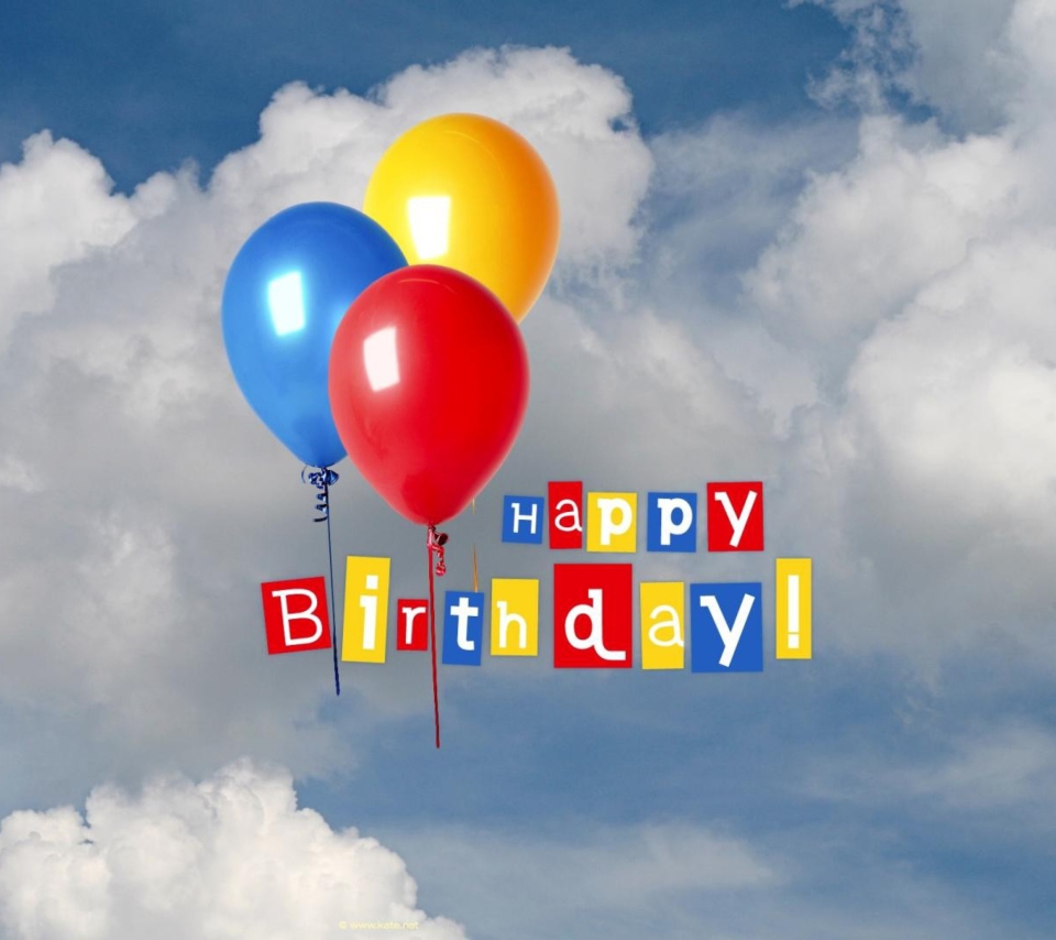 Обои Happy Birthday Balloons 960x854