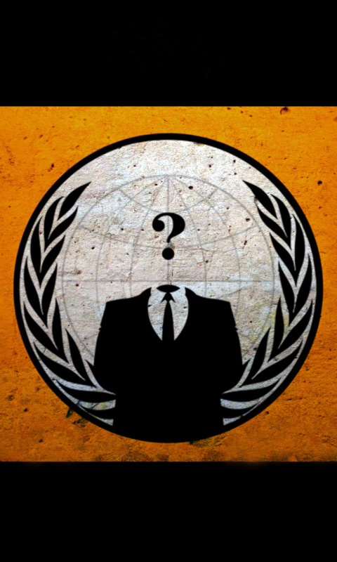 Das Anonymous Hacktivist Wallpaper 480x800