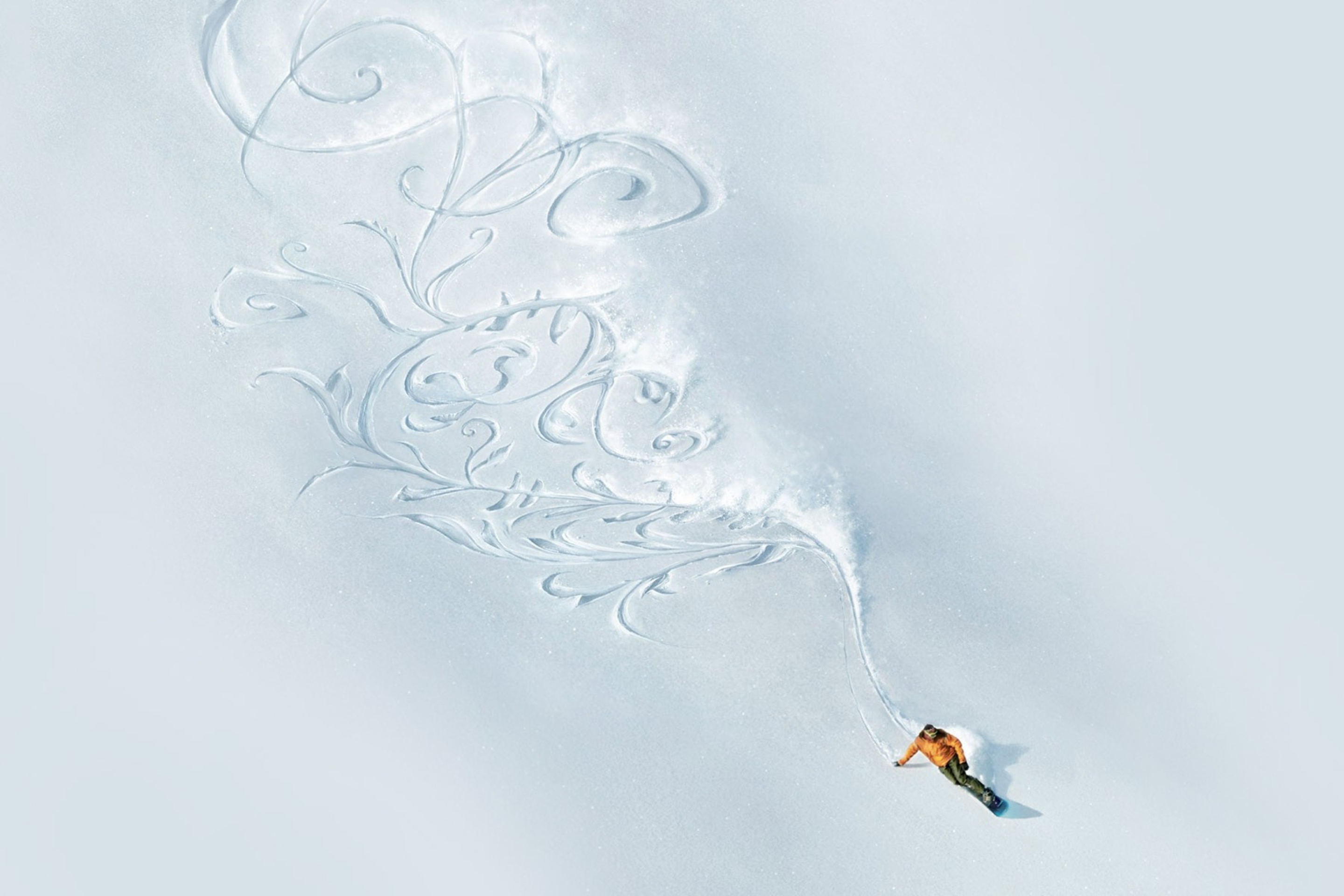Das Snowboarding Art Wallpaper 2880x1920