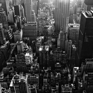 New York City Black And White Skyscrapers - Obrázkek zdarma pro iPad