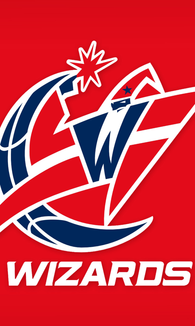 Das Washington Wizards Red Logo Wallpaper 768x1280
