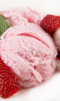 Das Strawberry Ice Cream Wallpaper 240x400