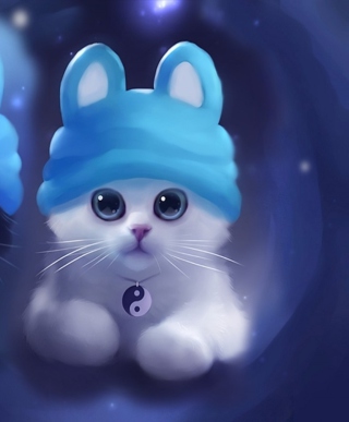 Sweet Kitty Painting - Obrázkek zdarma pro Nokia 5233
