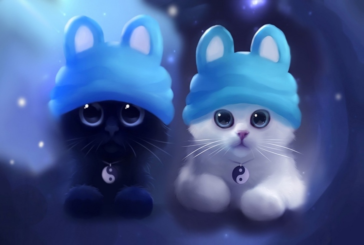 Sweet Kitty Painting wallpaper