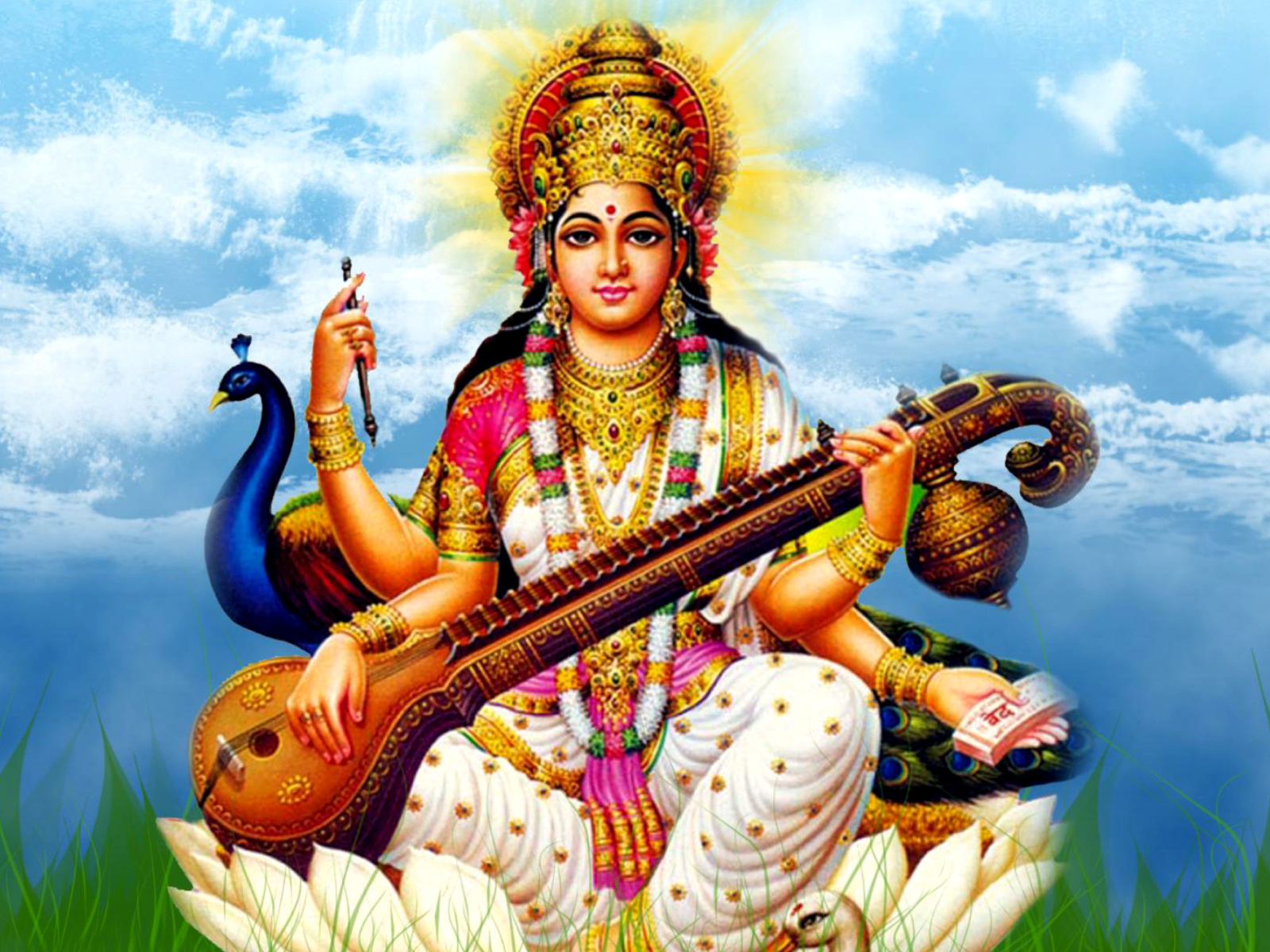 Das Saraswati Mantra Wallpaper 1600x1200