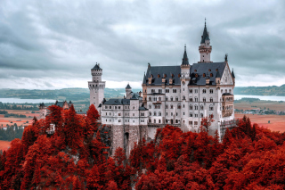 Neuschwanstein Castle in Fall sfondi gratuiti per cellulari Android, iPhone, iPad e desktop