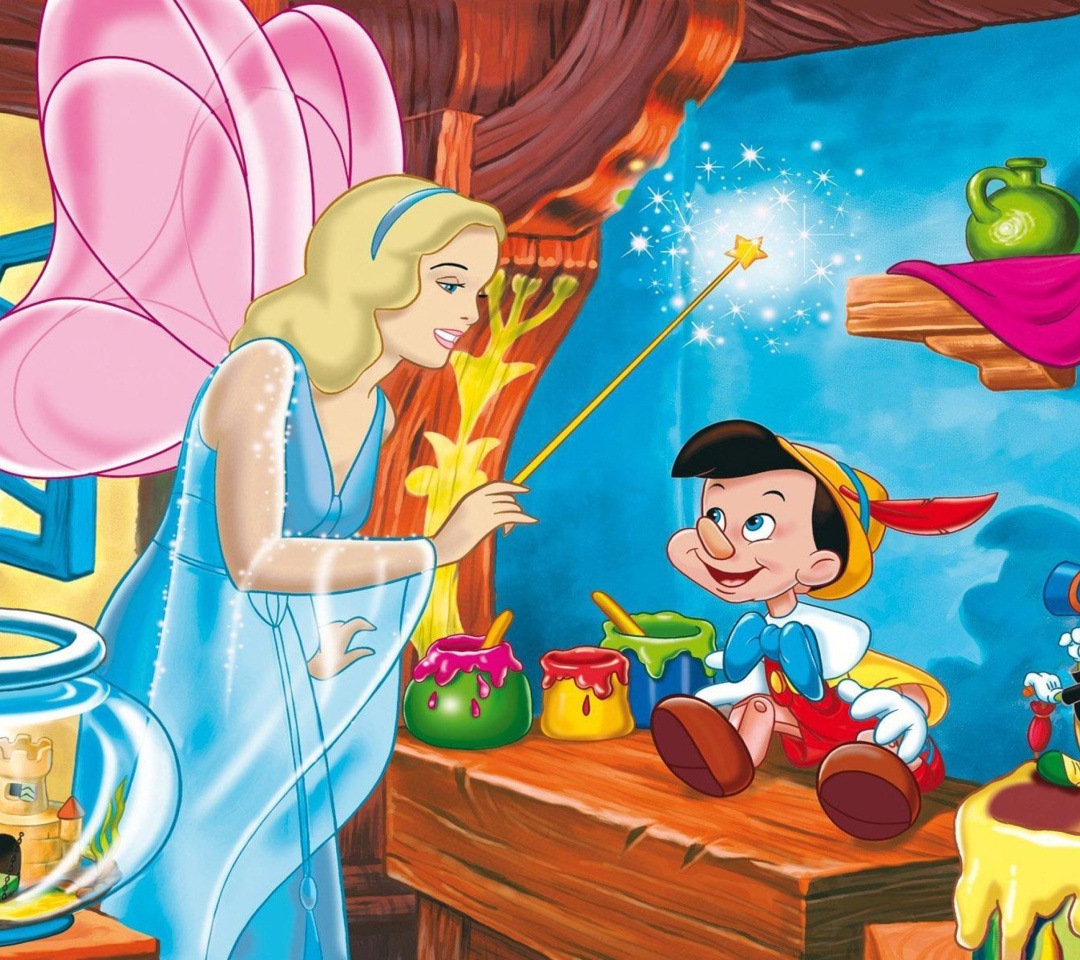 Fondo de pantalla Pinocchio 1080x960