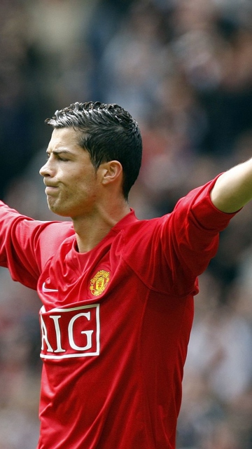 Fondo de pantalla Cristiano Ronaldo, Manchester United 360x640