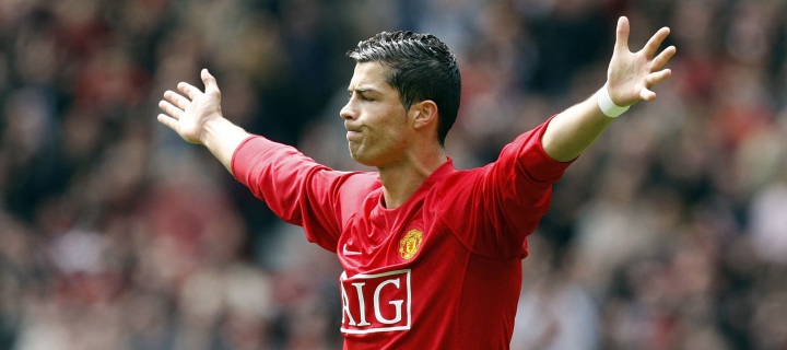 Обои Cristiano Ronaldo, Manchester United 720x320