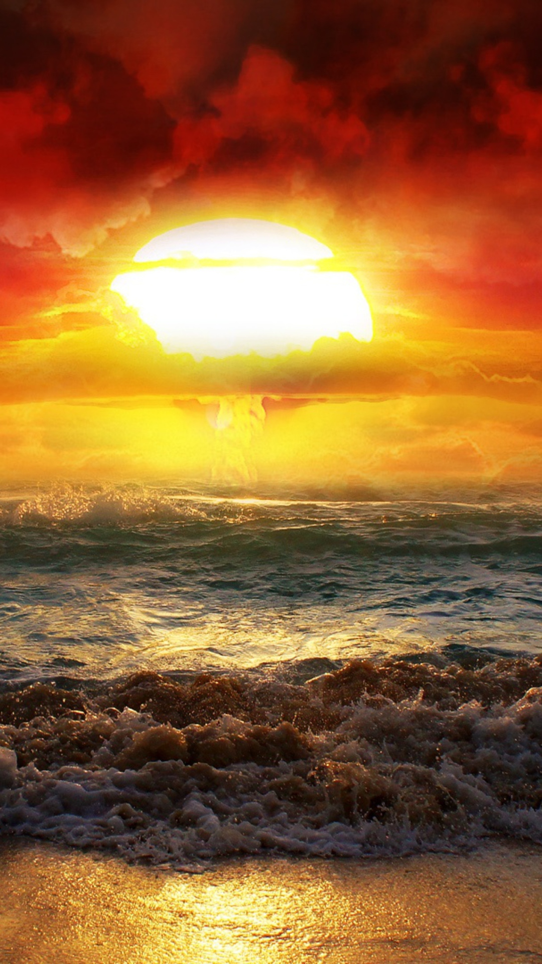 Screenshot №1 pro téma Fire Kissed Ocean Water 1080x1920