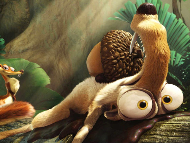 Fondo de pantalla Scrat from Ice Age Dawn Of The Dinosaurs 640x480