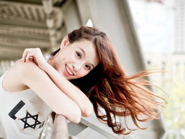 Fondo de pantalla Asian Girl Pretty Smile 640x480