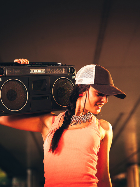 Urban Hip Hop Girl wallpaper 480x640