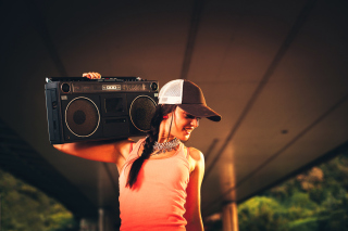 Urban Hip Hop Girl Background for Android, iPhone and iPad