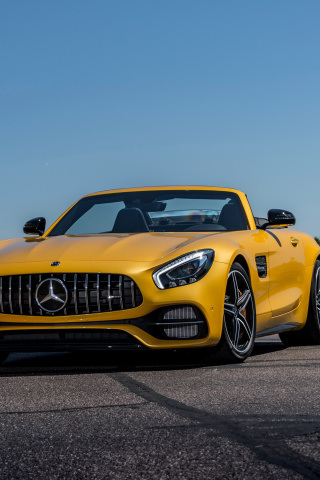 Das Mercedes AMG GT C Roadster Wallpaper 320x480