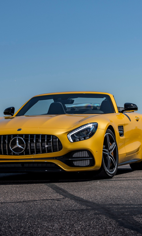 Обои Mercedes AMG GT C Roadster 480x800