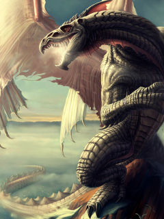 Screenshot №1 pro téma Fantasy Dragon Art 240x320