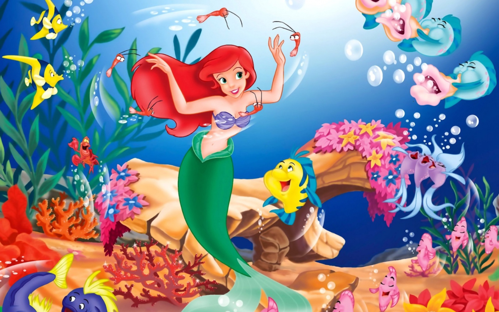 Screenshot №1 pro téma Disney - The Little Mermaid 1680x1050