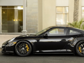 Screenshot №1 pro téma Porsche 911 Turbo Black 320x240