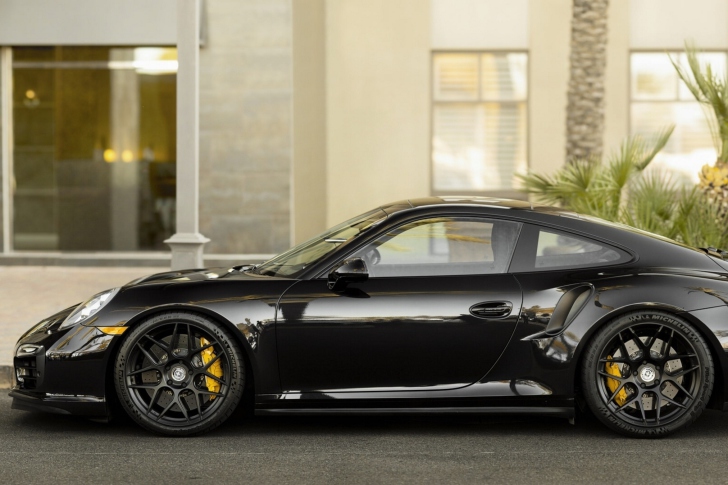 Das Porsche 911 Turbo Black Wallpaper
