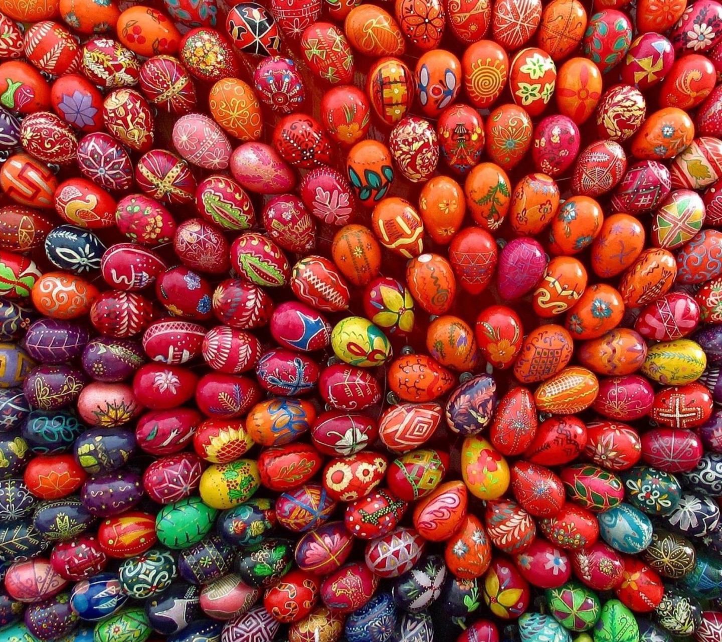 Das Decorated Easter Eggs Wallpaper 1440x1280