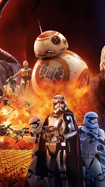 Fondo de pantalla Star wars the Awakening forces Poster 360x640