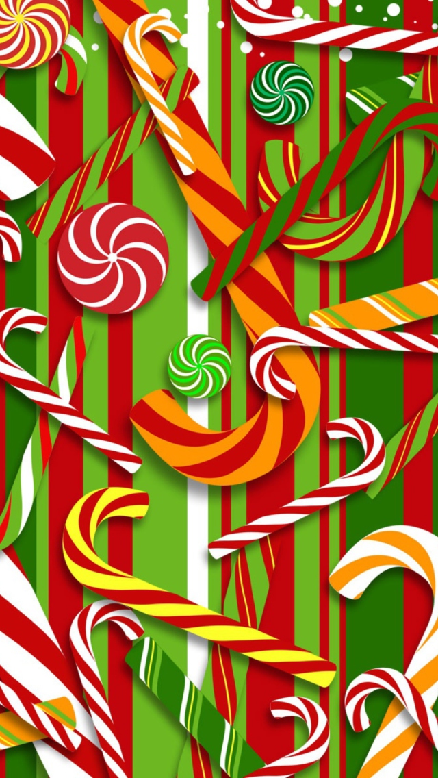 Das Christmas Candy Wallpaper 640x1136